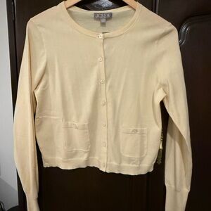 J. Crew Women's Cream Cardigan Sweater